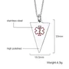 Pendentif colliers en acier inoxydable bijoux personnalisé en gros 33MM Logo Triangle étiquette pour hommes N00569PendentifPendentif