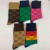 High quality fashion Designers Womens Socks Five Pair Luxe Sports Winter Mesh Letter Printed Sock With Box