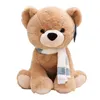 22 cm/30 cm/40 cm lindo suave bufanda perro oveja cerdo oso almohada peluche juguetes oficina siesta almohada hogar comodidad cojín decoración regalo muñeca niño LA388