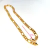 14k Italian Figaro Link Chain Necklace 10mm Solid Fine Gold Plated 21" Men's or women's