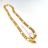 14k Italian Figaro Link Chain Necklace 10mm Solid Fine Gold Plated 21" Men's or women's