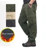 2022 pantaloni cargo invernali da uomo pantaloni militari spessi caldi per uomo più velluto pantaloni tattici militari casuali uomo Pantalon Cargo G220507