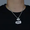 New Deisgner Arrived Letter Allah Pendant with Cuban Chain Paved Full Cz Stone for Women Men Cuban Chain Necklace Jewelry Drop Ship