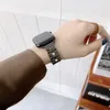 شاهد أحزمة واقي 45 مم نطاقات من الفولاذ المقاوم للصدأ 38 مم 41 مم 44 مم لسلسلة Apple Iwatch Series 7 3 4 5 SE 6 سوار Watchband موصل الألوان بارد للنساء الصيفي