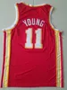 Män basket trae young jersey 11 John Collins 20 Dominique Wilkins 21 spud webb 4 Fernando 24 Vintage All Stitched Basketball tröjor