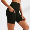 Summer Wysoka talia joga rajstopy kobiety elastyczne szybkie suche sporty szorty kieszeń push up fitness krótkie spodnie dostosuj 220704