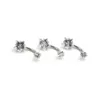 Acier inoxydable 316L Double cristal étoile or ventre anneau Piercing bijoux cubique Zircon cloche bouton anneaux en gros