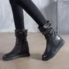 Tiannig Handmade Medium Single Cow Leather Women 's Boots 큰면