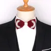 Bow Ties wino czerwone mężczyźni krawat ślubny bowtie dla kobiet dorosłych Coret Butterfly garnitury Cravats Groomsmen Bowtiesbow