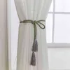 Curtains for Living Dining Room Bedroom New Simple and Fresh Embroidered Velvet Bay Window White Gauze Curtain Included Window L220711