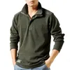 Mäns Casual Shirt Höst Pure Färg Långärmad Lös Armé Taktisk skjorta Stor storlek Företag Gentleman Polo Shirt 220408