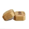 Velvet Ring Box Octagonal Double Ring Pendant Boxes with Detachable Lid for Proposal Engagement Wedding Ceremony