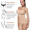 Kvinnor Bodysuit Shapewear Belly Slimming Mantel Sömlös Body Shaper Belly Minska Shapers Midjetränare Push Up Corset Tops L220802