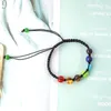 Kleurrijke Gevlochten Touw Armbanden Voor Vrouwen Mannen 7 Chakra Armband Natuurlijke Crystal Healing Stone Yoga
