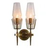 Wall Lamp Modern Glass Single Head / Double Luxury Gold-Plated Simple Personality Porch Living Room Bedside LampWallWall