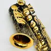YAS-875EX Saxofone Alto Afinador Eb Preto Banhado a Níquel Corpo Esculpido em Ouro Profissional Sopro de Madeira com Acessórios de Estojo