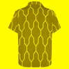 メンズカジュアルシャツoptikoolノルディックパターンハワイアンシャツ男性Symetria Geometric Blouses短袖のオーバーサイズ