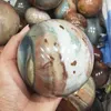 Decorative Objects & Figurines 600g/1000g/1500g Crystal Ball Natural Ocean Jasper Quartz Sphere Orb Gem Stone HealingDecorative