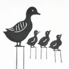 4 PCS Metal Duck Decoration Outdoor Decoration Outside Decor Yard Garden الحلي 220721