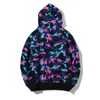 Designer Mens women hoodie popular shark pattern Sportwear Camouflage zip up hoodies high quality Jacket size S-XXXL