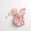 carino neonate principessa pagliaccetto estate volant manica bowknot tute vestiti per bambini dolce neonato triangolo tutina S2115