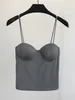 Canottiere da donna Camis Donna Sexy Canotta slim fit Canotta imbottita Canotta tinta unita Canotta spaghetti con reggiseno morbido incorporato Sling One SizeWom