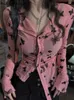 TShirt da donna Crop Top Blusas Mujer De Moda Tunica a maniche lunghe T-shirt Y2k Abbigliamento ing Fashion Irregular Woman Tshirts 230206