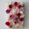 Decorative Flowers & Wreaths Red Flower Wall Decoration Panel Silk Rose For Wedding Background Bridal Shower Baby Girl Room Home Party Decor