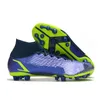 2022 zapatos de fútbol masculino Vapores Mercurial XIV 14 Elite FG High tacos CR7 Ronaldo Impulso de cuero al aire libre Botas de fútbol de accesorios de punto de punto EUR39-45