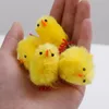 Objets décoratifs Figurines mignon poussin de Pâques bricolage simulation animale miniature jouets artisanaux en peluche mini poulet ornements de jardin enfants naissance
