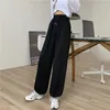 HOUZHOU Gray Sweatpants for Women Autumn Baggy Fashion Oversize Sports Pants Balck Trousers Female Joggers Streetwear 220325