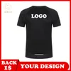 T-shirt haut 6 couleurs personnalisé à manches courtes haut de gamme coton clignotant tissu séchage rapide col rond impression bricolage marque texte LS 220616