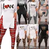 2022 damskie spodnie drukowane set Set Designer T Shirt Long Rleeve Legging