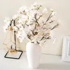 Flores decorativas grinaldas de 2pcs rosa lindas flores de cereja de seda artificial para decorações de casamento em casa de alta qualidade bouquet de primavera fa