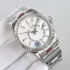 Herrenuhr, automatische mechanische Uhren, 42 mm, für Herren, modische Business-Armbanduhren, Edelstahl, Montre De Luxe272Y