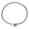 Anhänger Halsketten Chunky Edelstahl Big Skull Charm Halskette für Männer Frauen Cuban Curb Link Kette Knebelverschluss Punk Gothic Schmuck Geschenk