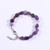 Rosa Quartzs Abgebrochene Kies Perlen Stränge Armbänder Für Frauen Healing Reiki Unregelmäßige Kristall Naturstein Amethyst Armband Liebe Gesundheit Schmuck