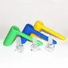 Tubo de tabaco silicone fumando canos mini silicone cuba de água cachimbo de cachimbo de cachimbo de água de várias cores portátil shisha dab rig