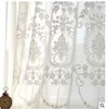 Curtain & Drapes Embroidered White Gauze Cotton Linen European Encryption Bedroom Living Room Bay Window Balcony CurtainCurtain