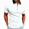 Polos pour hommes été 2022 coton luxe à manches courtes T-shirts chemises à revers zip hommes décontracté surdimensionné pour hommes hommes hommes hommes