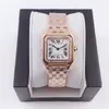 Montres de luxe pour femmes Montre de diamant de haute qualité Montre carrée en or Taille 27x27mm 22x22mm Cadran Bracelet en acier inoxydable Quartz Étanche Glow Montres en or