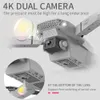 Fast höjdfunktion, vikbar 4K HD -kamera mini Drone Aircraft ABS Material Super Resistant to Fall E88 Drone Remote Control Drones