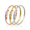 Gold Cuff Bangle Bracelet Stainless Steel High Quality 3 Colors Plated Charm Women For Woman Fashion Jewelry Christmas Gift Female Diamond Stone Jewelry Dubai Girls