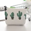 Fashion Cactus Printed Coin Purse Canvas Zipper Wallet Portable Card Key Bag Partysu Clutch Bags Women Girls Mini Pouch INS Monolayer