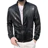 Nuovo giubbotto bomber con paillettes uomo paillettes lucido manica lunga glitter cerniera cappotto hip hop allentato night club stage streetwear cappotti Y220803