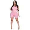 2023 Summer Womens Jumpsuits Designer Slim Sexy Sleeveless Vest Short Rompers Fashion Mini Bodysuit Pit Rib Jumpsuit