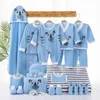 Kledingsets 18/21pcs Born Baby Unisex Kleding Dierenprint Shirt en broek Jongens Meisjes 0-6M Katoen Rompertjes met lange mouwen Outfits Geen doosKleding