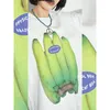 Camiseta de manga corta 100% algodón plátano verde diversión grande estampado de plátano banana tops blancos sueltos y tops redondos redondear manga corta suelta