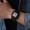 Elektronische Uhr LED-Anzeige 30m Wasserdicht Stoßfest Sport für Sudenten Kunststoff Strap Armbanduhr