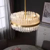 Lustre LED en verre de luxe or lampes suspendues lampes rondes Base en cuivre pour la maison salon salle à manger chambre